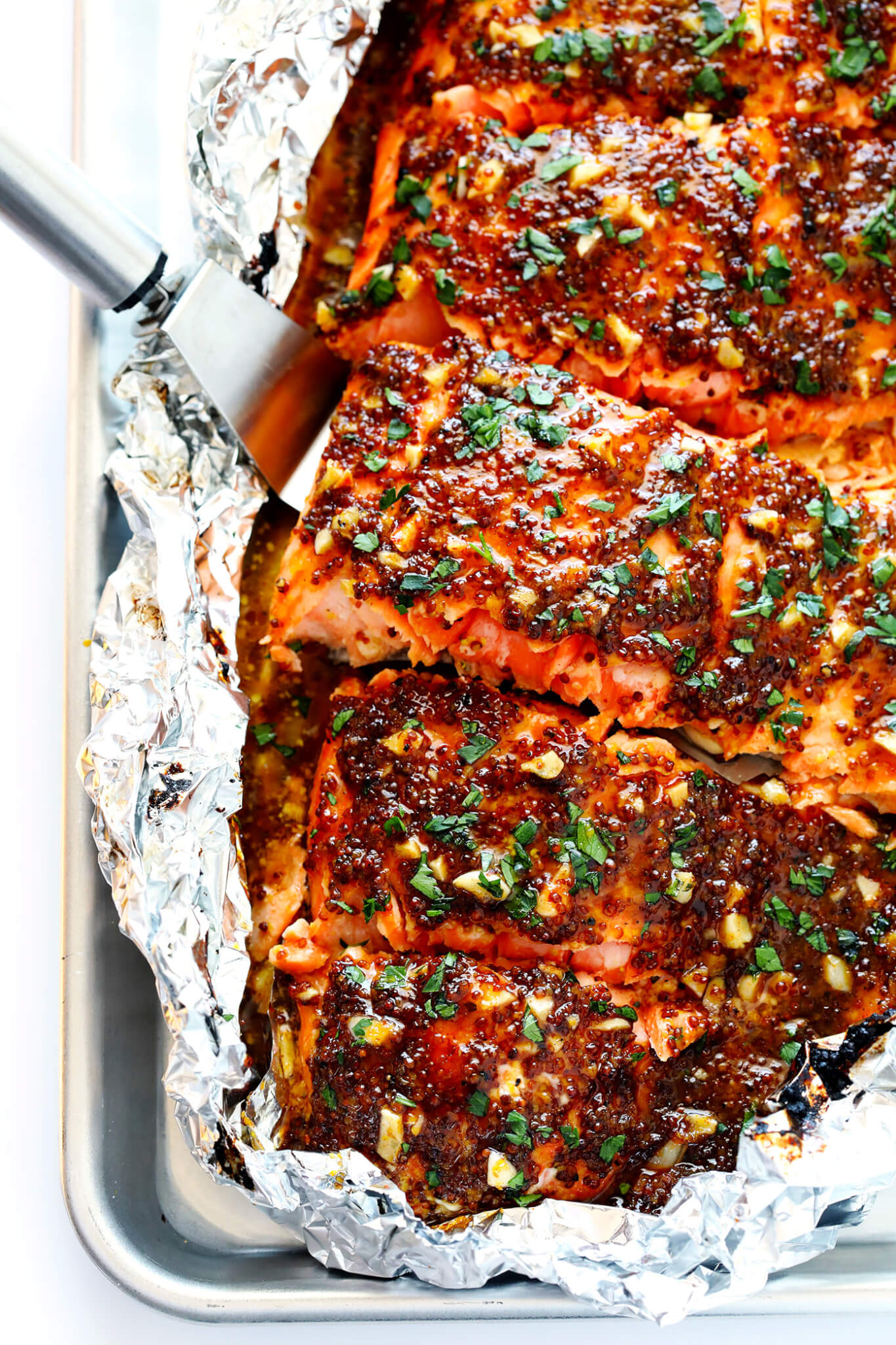 HONEY MUSTARD SALMON IN FOIL