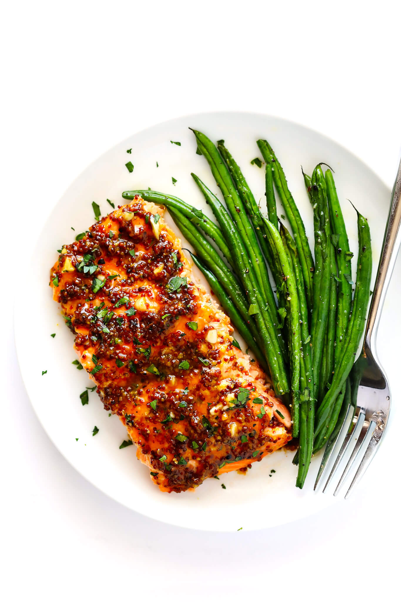 Honey Mustard Salmon with Green Beans