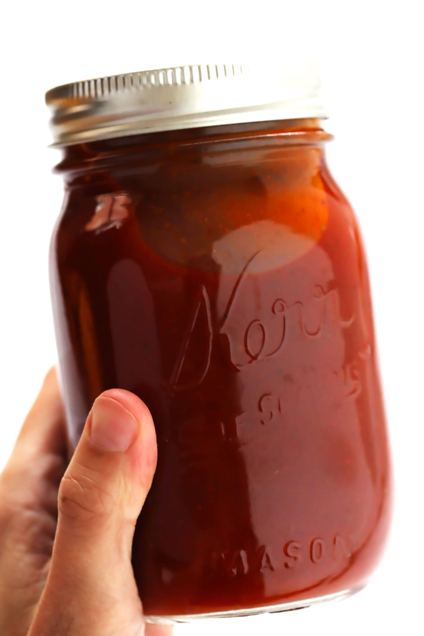 My favorite homemade BBQ sauce recipe! It's quick and easy to make, and made with ingredients I feel good about. | gimmesomeoven.com