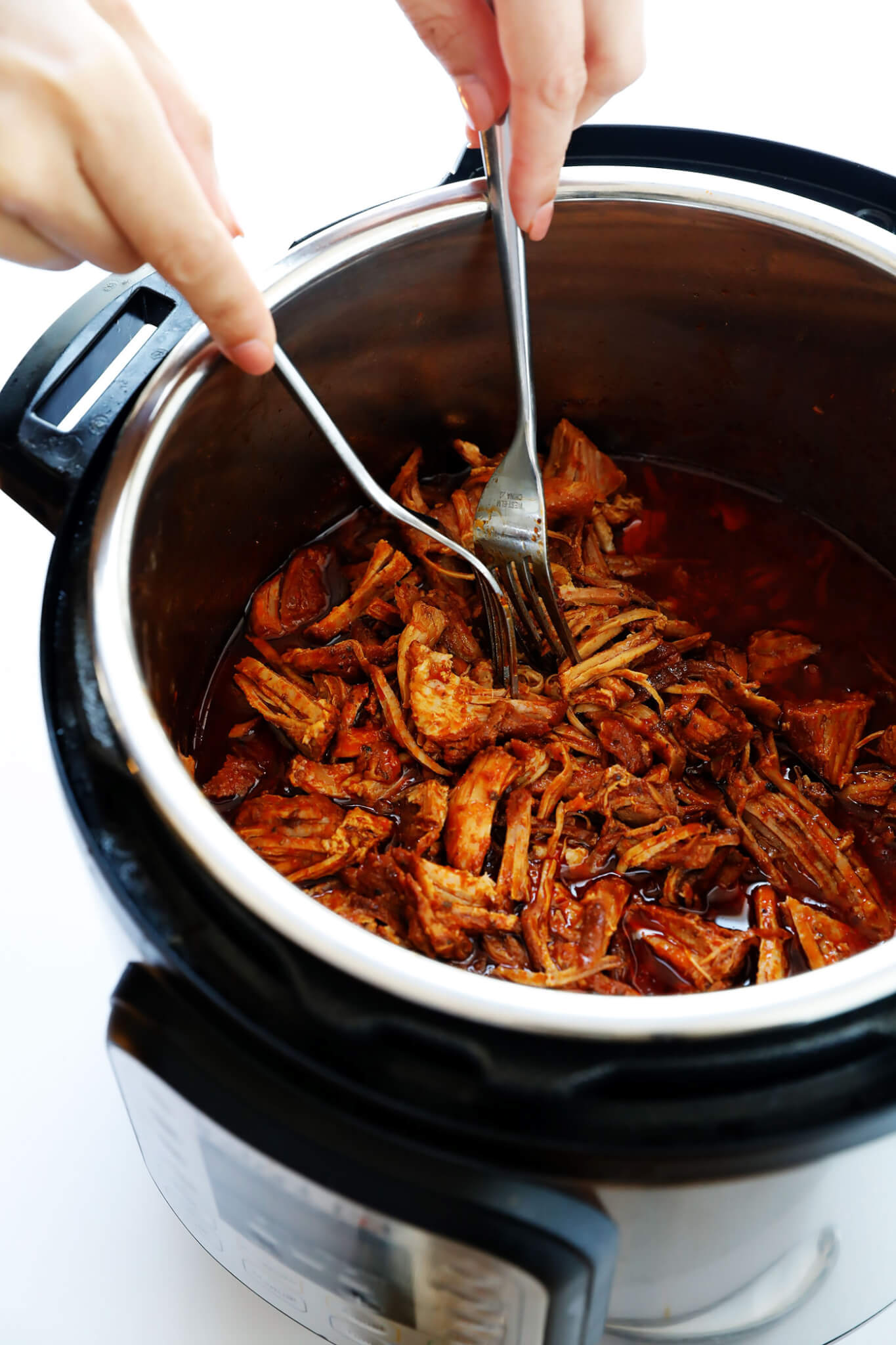 Pulled Pork Recipe {oven, slow cooker, or instant pot} - Belly Full