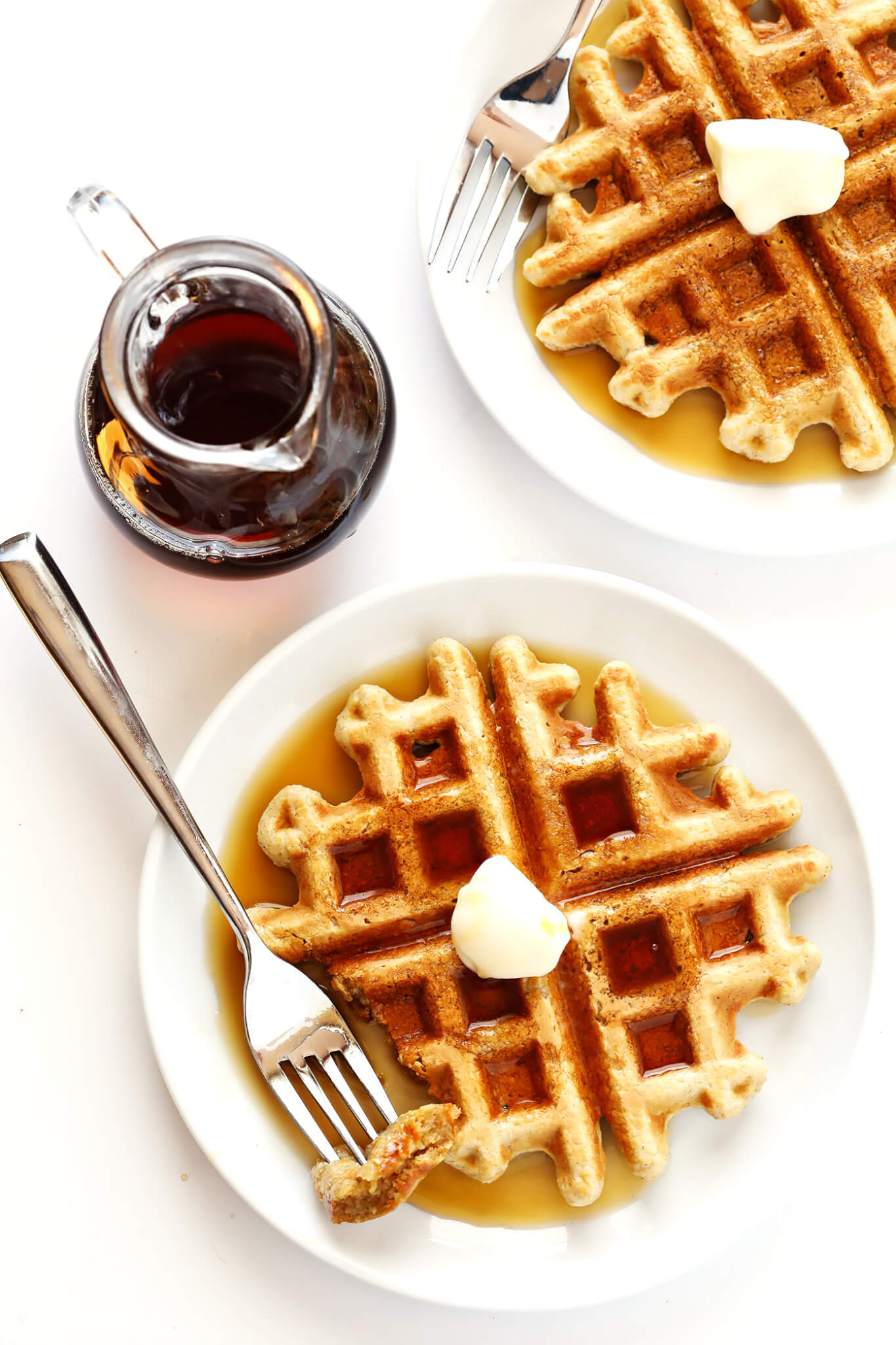 This easy Gluten-Free Waffles recipe is made with everyday ingredients you probably already have on hand (like lots of old-fashioned oats), and it's the perfect easy recipe for breakfast or brunch!