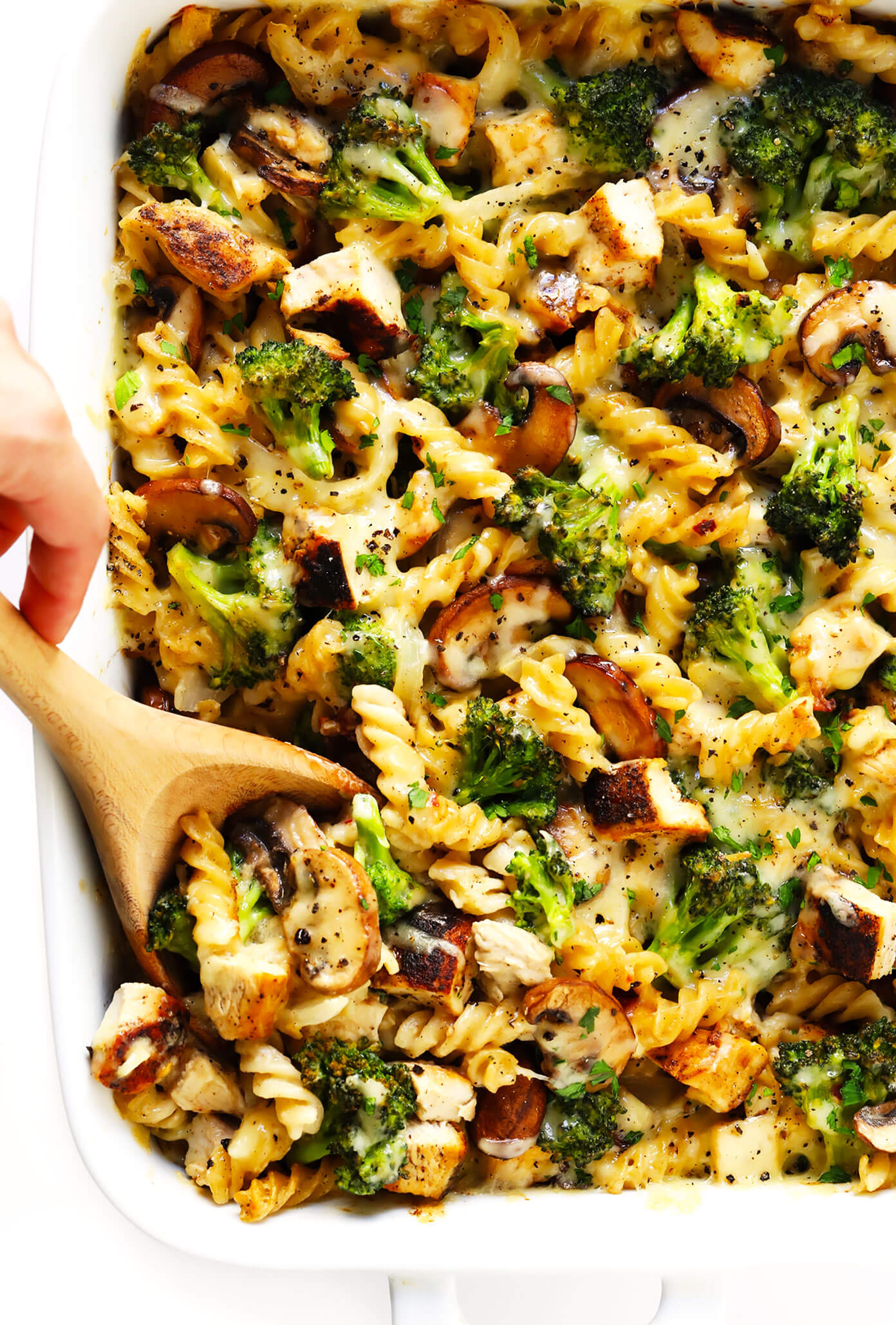 Healthier Broccoli Chicken Casserole Recipe | Gimme Some Oven